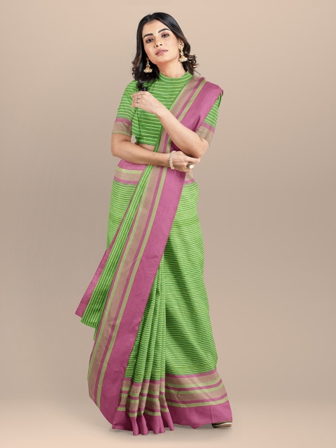 

BharatSthali Green Silk Cotton Woven Design Kota Sustainable Saree