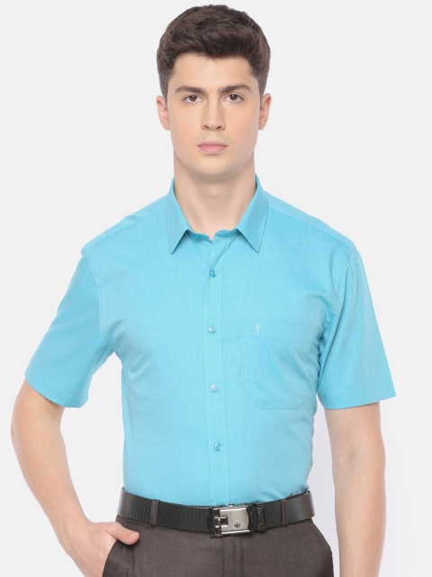 

RAMRAJ COTTON Men Blue Slim Fit Solid Casual Shirt