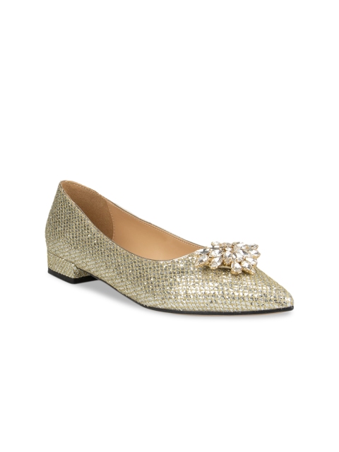

ROSSO BRUNELLO Women Gold-Toned Embellished Pumps