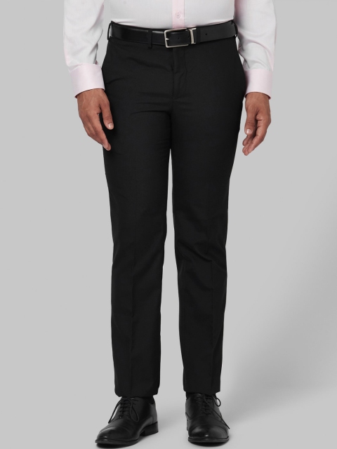 

Park Avenue Men Black Skinny Fit Solid Formal Trousers