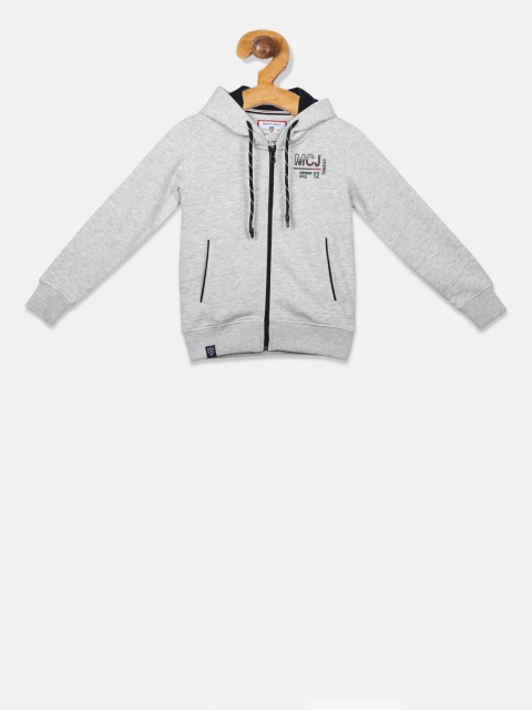 

Monte Carlo Boys Grey Solid Hooded Sweatshirt