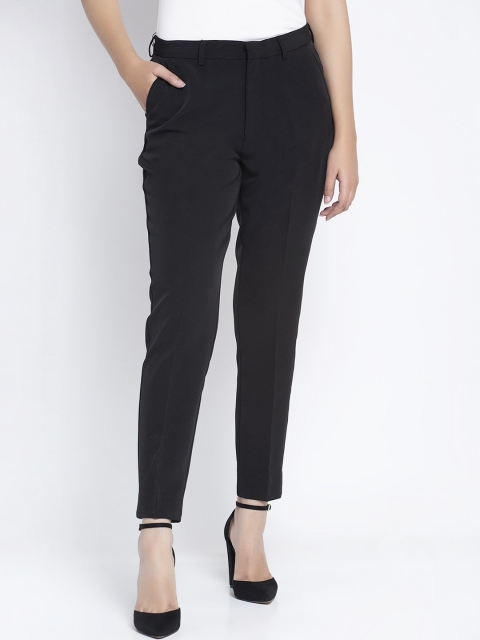 

Global Republic Women Black Regular Fit Solid Formal Trousers