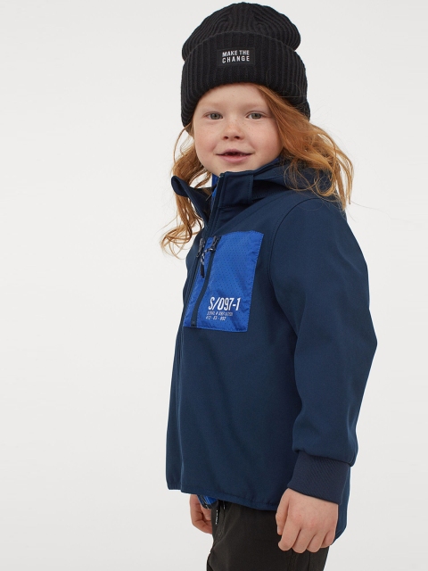 

H&M Boys Blue Printed Waterproof Jacket