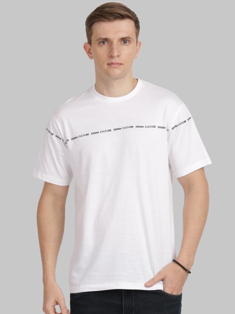 

ANTHEM Men White Solid High Neck T-shirt