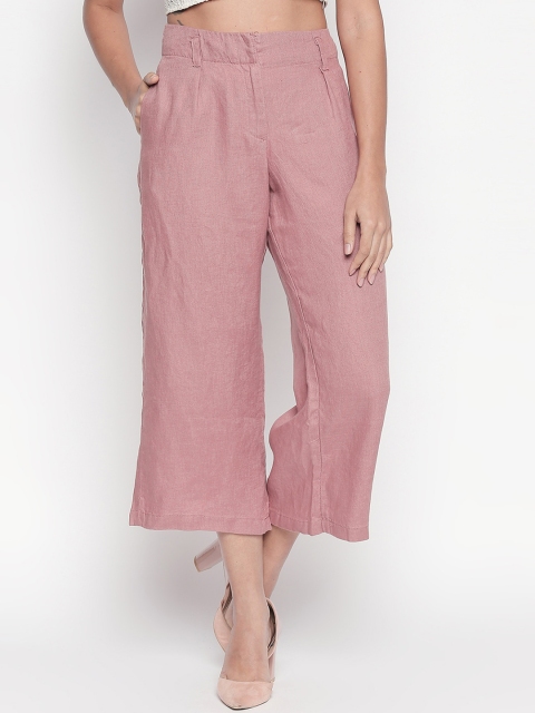 

Annabelle by Pantaloons Women Pink Regular Fit Solid Culottes