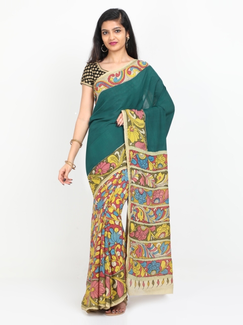 

SABOO COLLECTIONS Green Saree