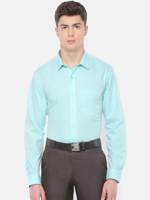 

RAMRAJ COTTON Men Teal Slim Fit Solid Casual Shirt