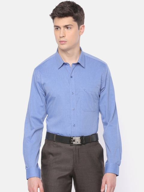 

RAMRAJ COTTON Men Blue Slim Fit Solid Casual Shirt