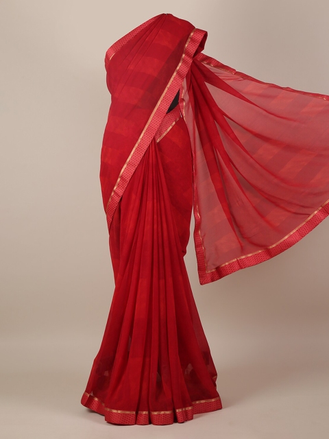 

Pothys Red Solid Saree