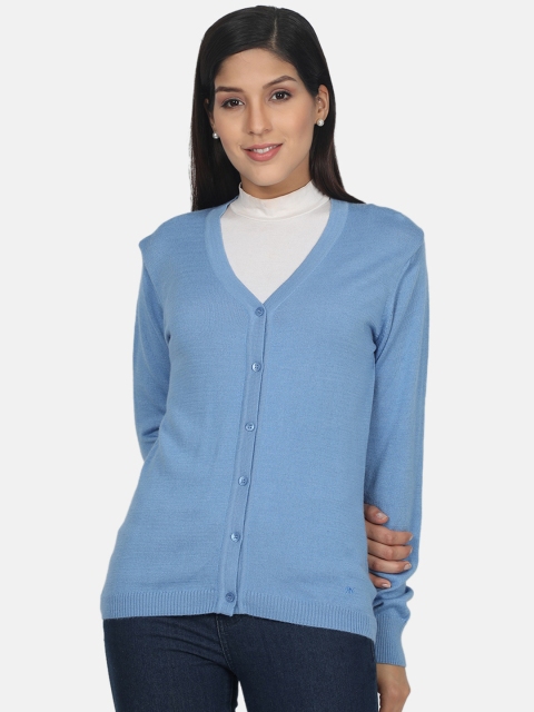 

Monte Carlo Women Blue Solid Cardigan