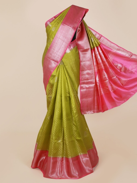 

Pothys Green Woven Design Jute Silk Saree