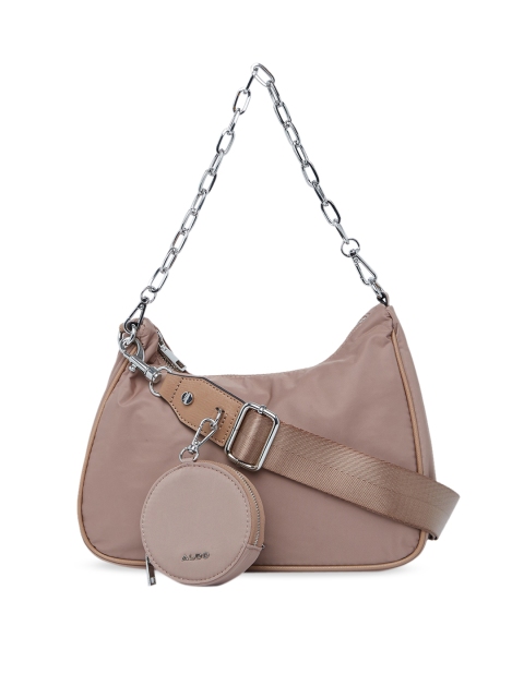 

ALDO Pink Solid Hobo Bag with Coin Pouch