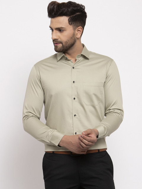 

JAINISH Men Grey Solid Slim Fit Solid Casual Shirt