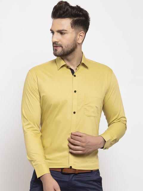 

JAINISH Men Mustard Yellow Regular Fit Solid Casual Shirt