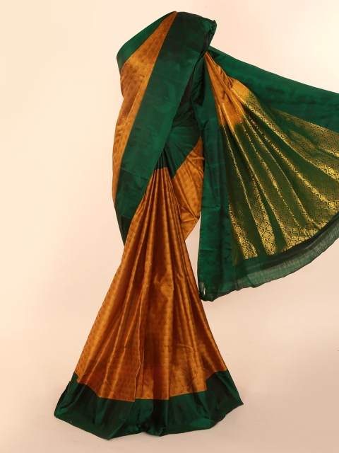 

Pothys Mustard & Green Pure Silk Woven Design Kanjeevaram Saree