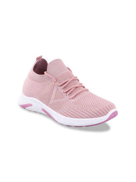 

Stelatoes Women Pink Woven Design Sneakers