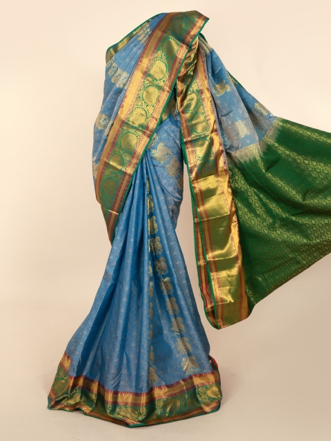 

Pothys Blue Woven Design Kanjeevaram Saree