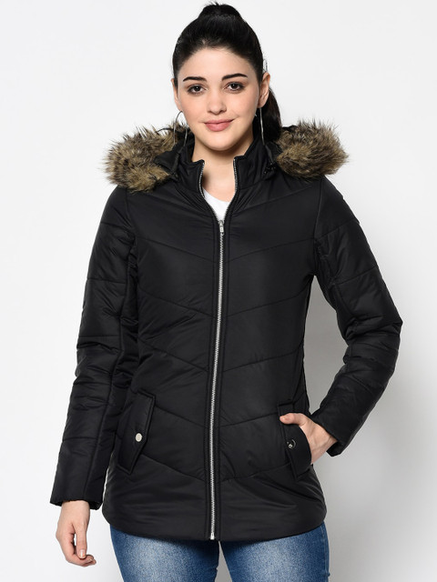 

Trufit Women Black Solid Insulator Parka