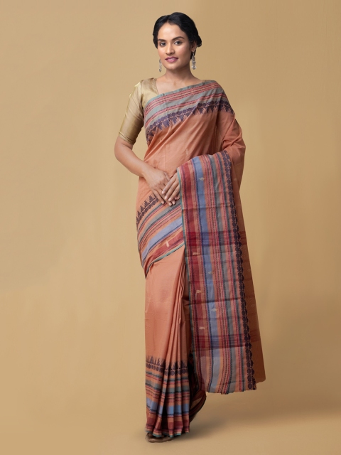 

Unnati Silks Red Solid Chettinad Saree