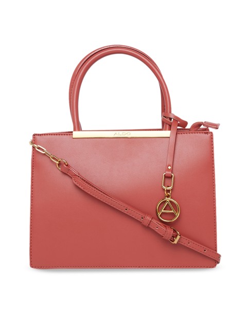 

ALDO Orange Solid Handheld Bag