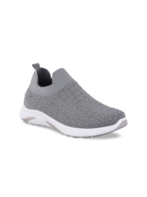 

Stelatoes Women Grey Slip-On Sneakers