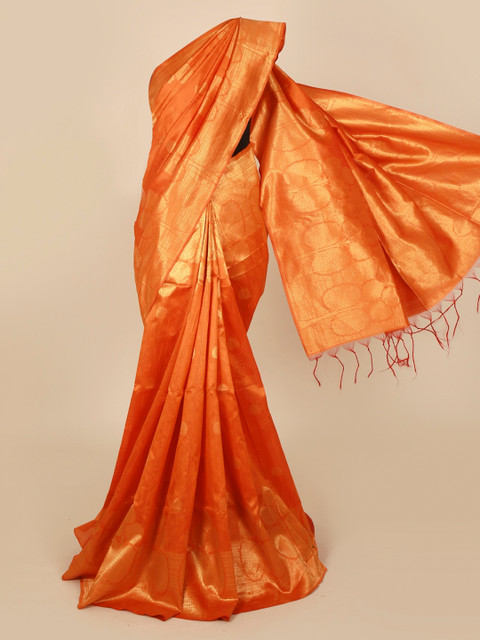 

Pothys Orange Woven Design Saree