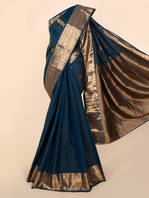 

Pothys Blue Pure Silk Woven Design Kanjeevaram Saree
