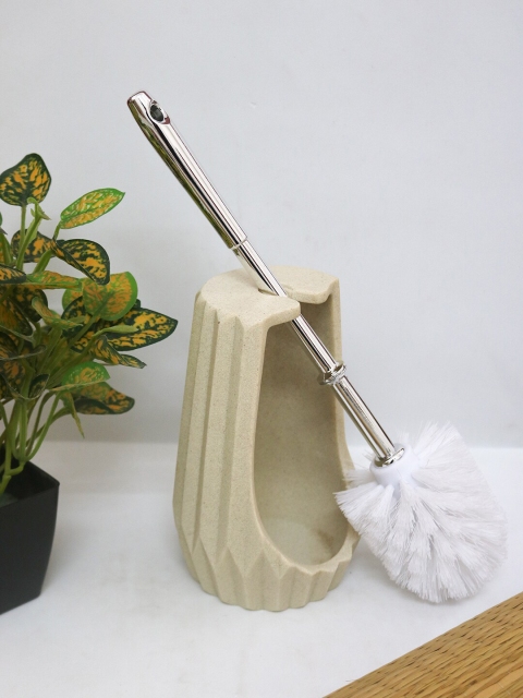 

Shresmo Beige & White Toilet Brush with Holder