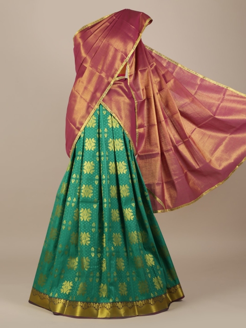 

Pothys Pink Checked Half Saree