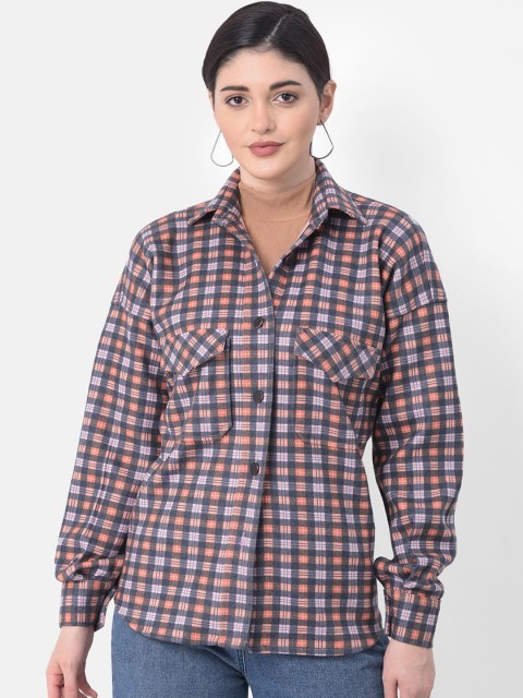 

AUDSTRO Women Multicoloured Checked Lightweight Tailored Jacket, Multi