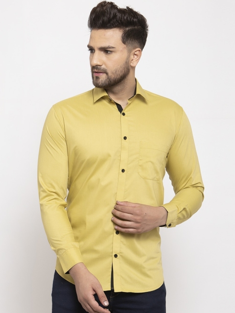 

JAINISH Men Yellow Regular Fit Solid Casual Shirt