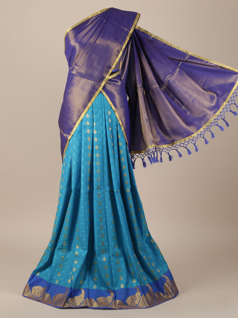 

Pothys Blue Woven Design Saree