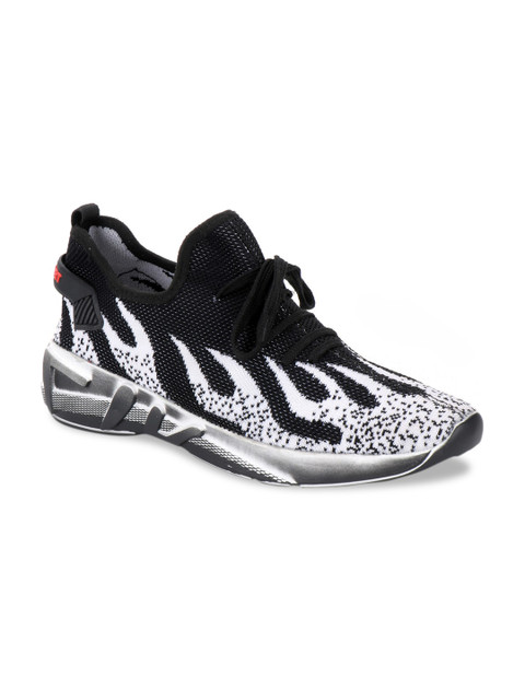 

AVAENS Men White & Black Running Shoes