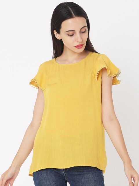 

Deal Jeans Women Yellow Solid Top
