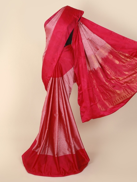

Pothys Pink Pure Silk Printed Kanjeevaram Saree