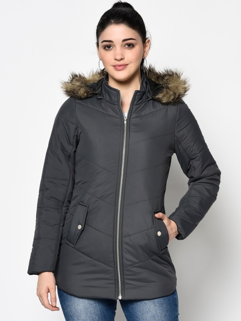

Trufit Women Charcoal Solid Insulator Parka