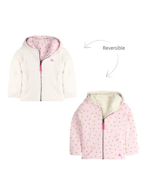 

Cherry Crumble Girls Pink Reversible Printed Sweatshirt