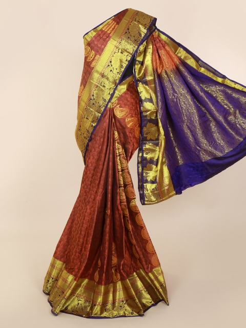 

Pothys Brown Art Silk Woven Design Kanjeevaram Saree