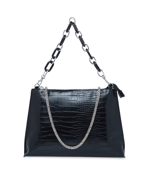 

ALDO Black Textured Handheld Bag