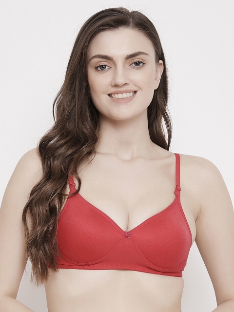 

ALIZA Women Red Solid Lightly Padded & Non-Wired T-Shirt Bra PADDAD_30.571963