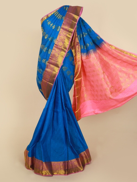 

Pothys Blue Art Silk Woven Design Kanjeevaram Saree