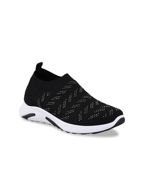 

Stelatoes Women Black Slip-On Sneakers
