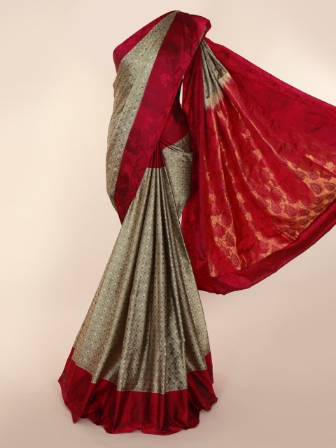 

Pothys Grey Woven Design Kanjeevaram Saree
