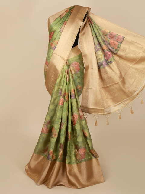 

Pothys Green Woven Design Saree