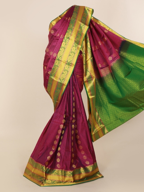 

Pothys Magenta & Green Art Silk Woven Design Kanjeevaram Saree