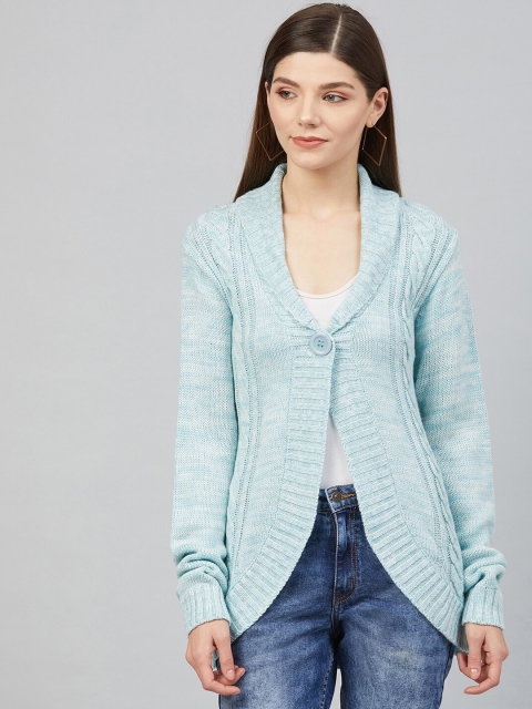 

RARE Women Blue Self-Design Shrug
