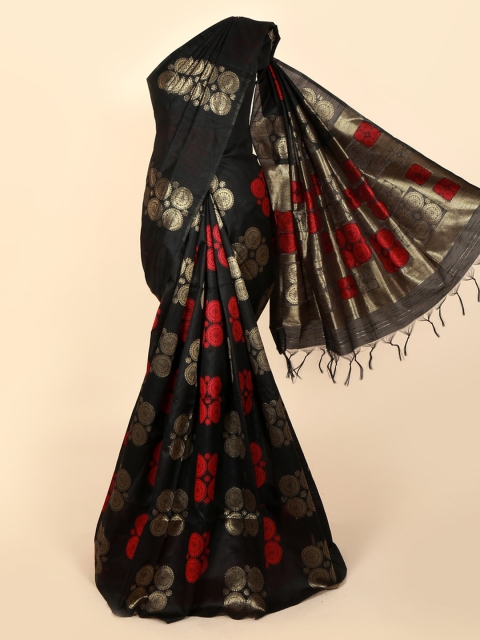 Pothys Black Printed Saree