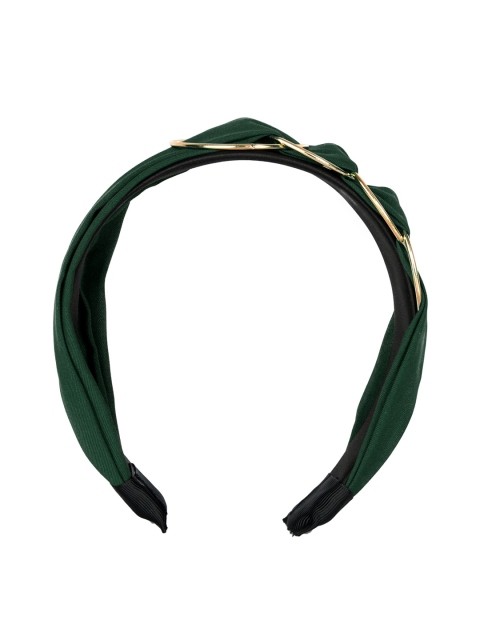 

YoungWildFree Women Green & Gold-Toned Solid Olympics Ring Hairband