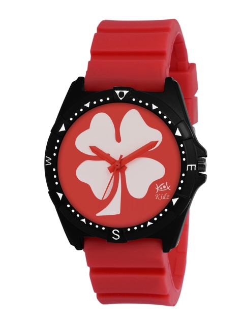 

Kool Kidz Unisex Kids Red & Black Analogue Watch DMK 039ON FLOWER RED