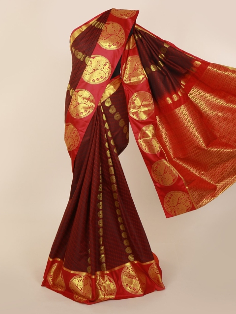 

Pothys Maroon & Pink Art Silk Woven Design Kanjeevaram Saree